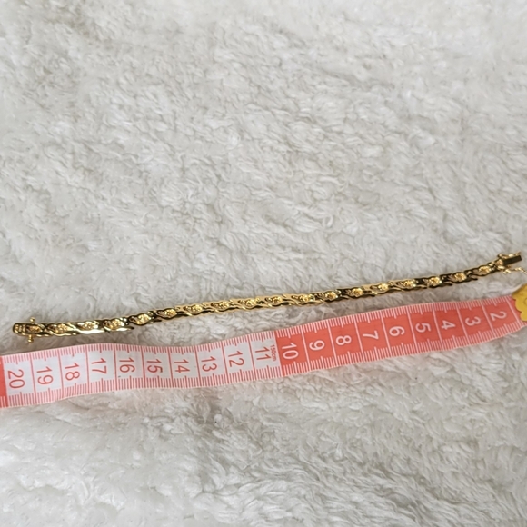 Gorgeous Two-Tone Tennis BB Bracelet 7.5" Signed by PAJ - Picture 12 of 12